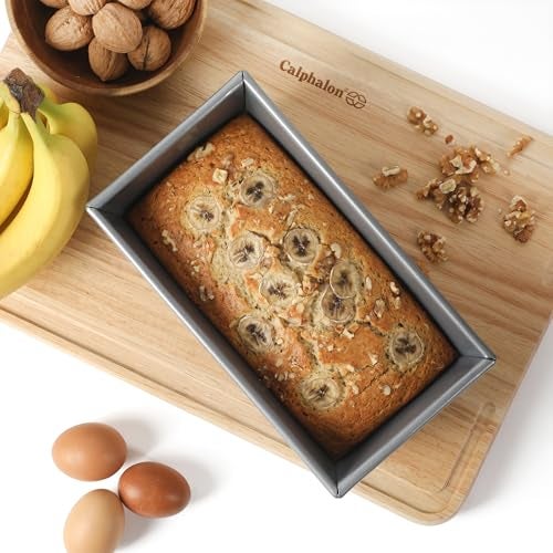 Calphalon Titan Loaf Pan Baking Bread Pan 10 x 5 Inch Kitchen Loaf Pan Professionalgrade steel Nonstick Bread Pan PFOAFree for Even Baking Bread Cakes and Meatloaf Pan - Image 3