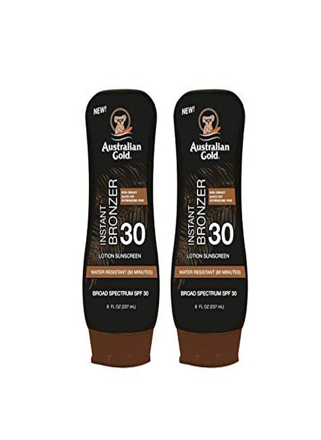 Australian Gold Spf 30 Broad Spectrum Moisture Max Sunscreen Lotion With Kona Bronzers 8 Ounce (Pack Of 2) (2 Pack Spf 30)  - Image 1