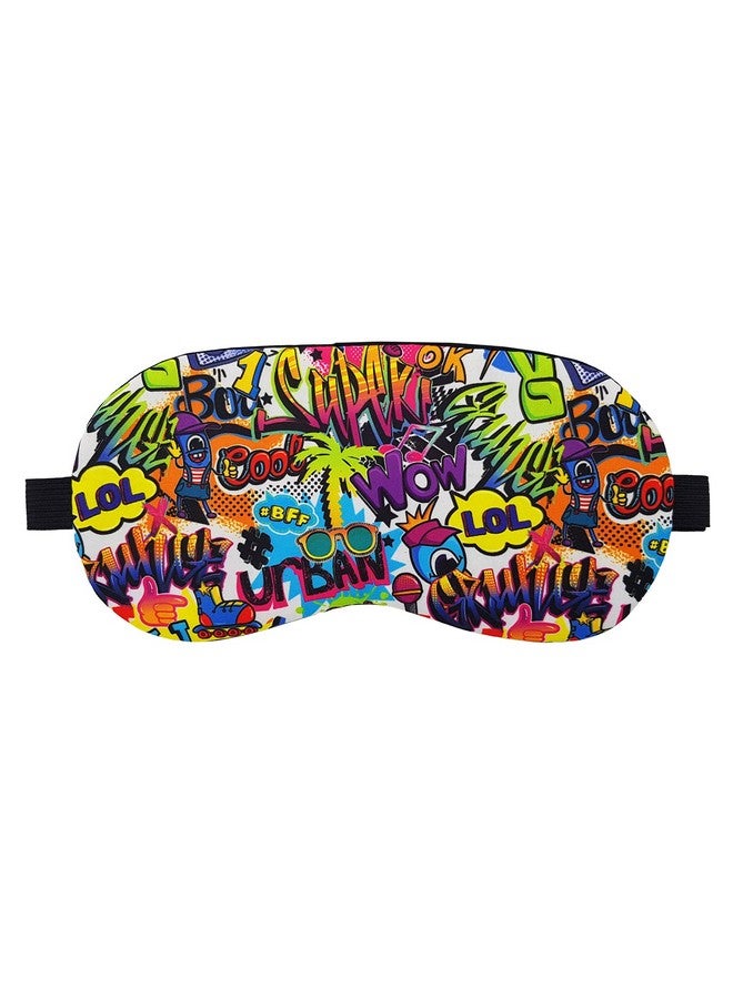 Jenna Cotton, Print Cute Sleeping Eye Shade Mask Cover For Insomnia, Meditation, Puffy Eyes And Dark Circles (Multi)  - Image 1
