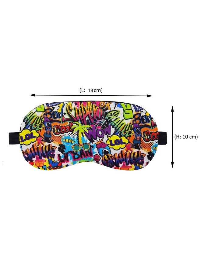 Jenna Cotton, Print Cute Sleeping Eye Shade Mask Cover For Insomnia, Meditation, Puffy Eyes And Dark Circles (Multi)  - Image 3