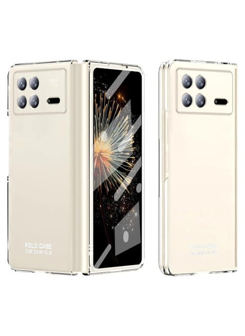 Case Compatible with Xiaomi Mix Fold 3 Premium Matte Anti Fingerprint Folding Case for Mi Mix Fold 3 with Screen Protector Glass Film Cover