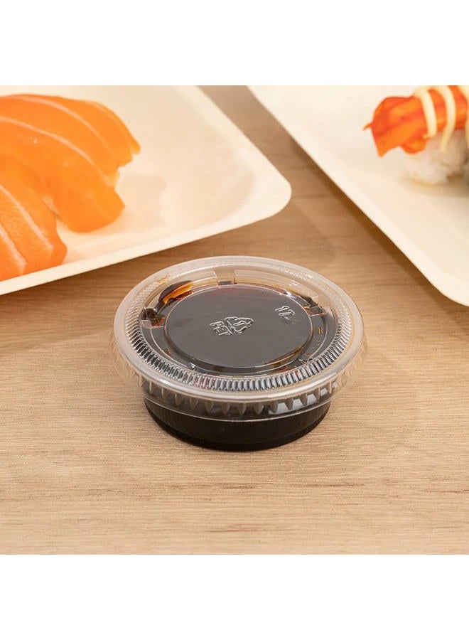 Restaurantware LIDS ONLY: Chef 101 1.5, 2 And 2.5 Ounce Lids Sauce Cup, 2000, Tight-Fitting, For Condiment Cups - Microwave-Safe, Clear Plastic Portion Cup Lid, Portion Cups Sold Separately - Image 4