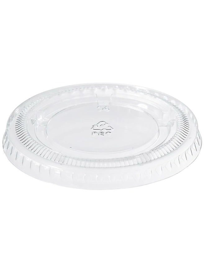 Restaurantware LIDS ONLY: Chef 101 1.5, 2 And 2.5 Ounce Lids Sauce Cup, 2000, Tight-Fitting, For Condiment Cups - Microwave-Safe, Clear Plastic Portion Cup Lid, Portion Cups Sold Separately - Image 1