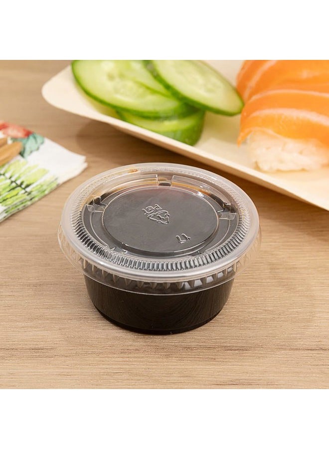 Restaurantware LIDS ONLY: Chef 101 1.5, 2 And 2.5 Ounce Lids Sauce Cup, 2000, Tight-Fitting, For Condiment Cups - Microwave-Safe, Clear Plastic Portion Cup Lid, Portion Cups Sold Separately - Image 3