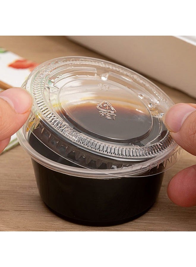 Restaurantware LIDS ONLY: Chef 101 1.5, 2 And 2.5 Ounce Lids Sauce Cup, 2000, Tight-Fitting, For Condiment Cups - Microwave-Safe, Clear Plastic Portion Cup Lid, Portion Cups Sold Separately - Image 5