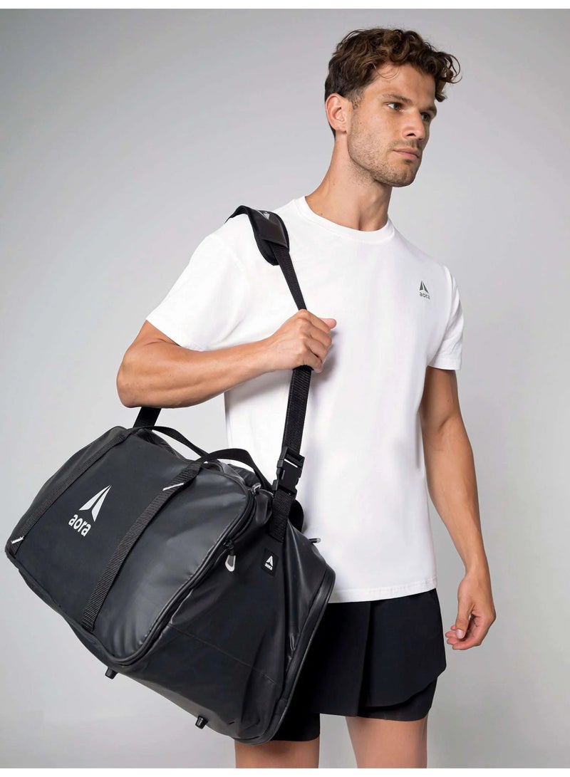 AORA Premium Gym Duffel Bag for Men & Women – Large Capacity Sports Bag, Water-Resistant Fitness Travel Bag with Shoe Compartment & Multi-Pockets – Black - Image 1