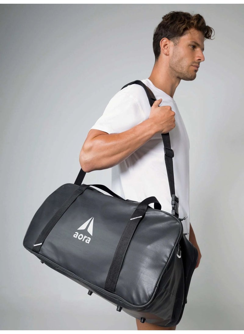 AORA Premium Gym Duffel Bag for Men & Women – Large Capacity Sports Bag, Water-Resistant Fitness Travel Bag with Shoe Compartment & Multi-Pockets – Black - Image 2