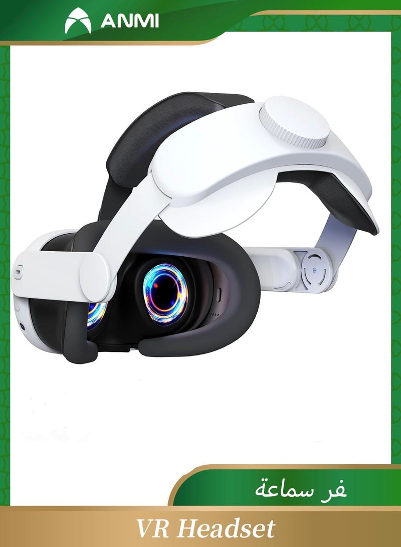 Anmi Adjustable Head Strap Compatible Meta Quest 3 - Lightweight Elite Strap Accessories for VR Headset - Image 1