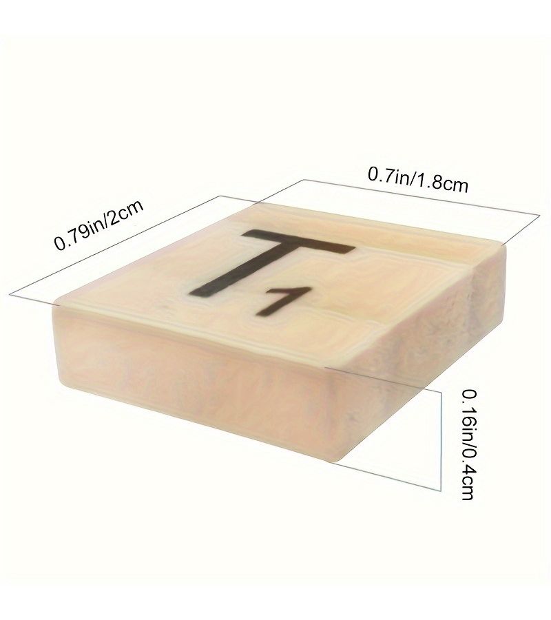 200 Wooden Letter Puzzle Blocks Spelling Board Game Gift Decor Coasters - Image 3