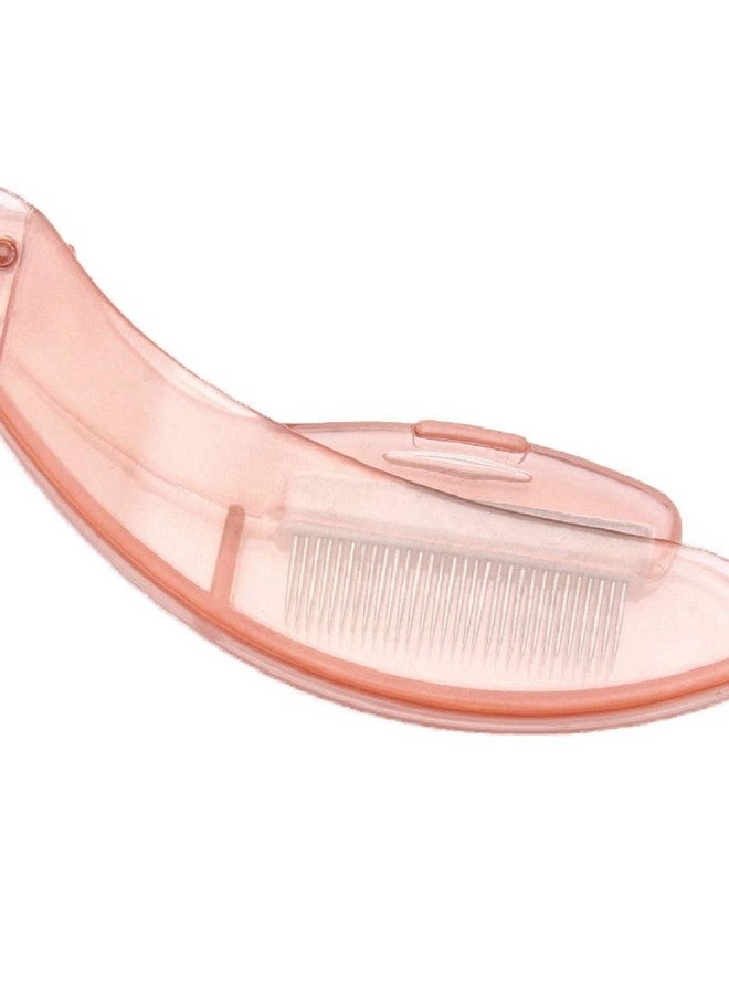 YABINA Folding Eyelash Comb 2 Pcs Eyebrow Metal Teeth Professional Tool For Define Lash & Brow (Pink Handle) - Image 3