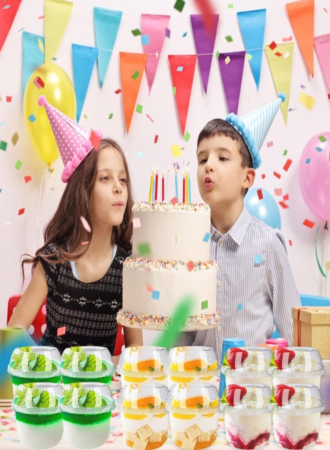 Tiaiidi عبوة من 50 كوبًا بلاستيكيًا شفافًا للاستخدام مرة واحدة من تييدي، سعة 12 أونصة، مع أغطية مقببة وملاعق، أكواب بلاستيكية للحلويات، أوعية وجبات خفيفة للاستخدام مرة واحدة للآيس كريم، والكيك، والوجبات الخفيفة، والفواكه، والمشروبات الباردة، والميلك شيك، والبودينغ، والسلطة - Image 4