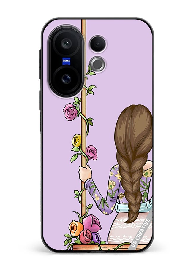 Protective Case Cover For Vivo X200 FE Beautiful Girl Looking Front Design Multicolour