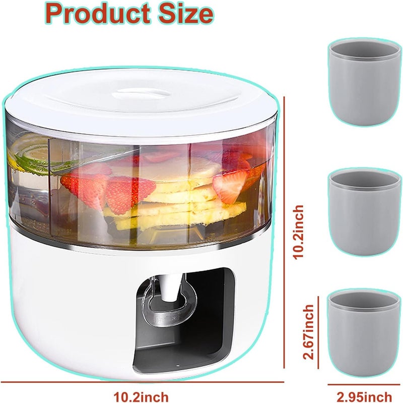 EVVIX 1pc Rotating Beverage Dispenser 6L16Gal Heavy Duty Beverage Dispenser 3 Flavor Water Dispenser for Parties Weddings Summer Drinkware Home Kitchen Supplies - Image 2