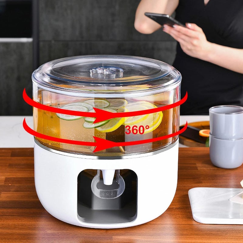 EVVIX 1pc Rotating Beverage Dispenser 6L16Gal Heavy Duty Beverage Dispenser 3 Flavor Water Dispenser for Parties Weddings Summer Drinkware Home Kitchen Supplies - Image 4