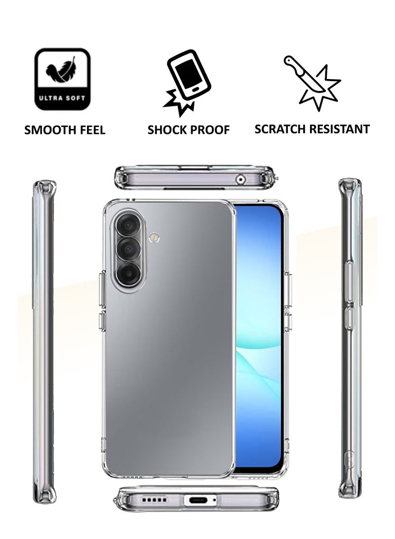 For Samsung Galaxy A17 - Tempered Glass Screen Protector & Clear Protective Phone Cover - Advanced Border-Less Full Edge to Edge ,Shatterproof , High Responsiveness , Higher Transparency ,Anti-scratch and Bubble-free Screen Protector And Transparent Silicone Drop-Proof Clear Protective Phone Cover - Image 4