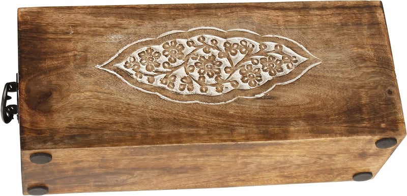 CRAFTYKART Wooden Spoon Holder: A Stylish and Functional Cutlery Stand and Utensil Organizer for Kitchen and Dining Table Spoon Stand for Kitchen| 12 X 4 X 5 Inch (Carved Cutlery) - Image 3