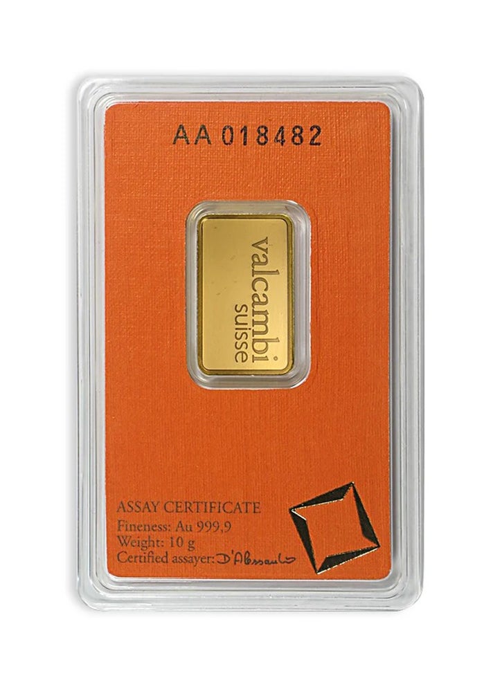 valcambi Valcambi Suisse 10g Pure 999.9 Fine Gold Bar 24KT - 10 Grams  - Image 1