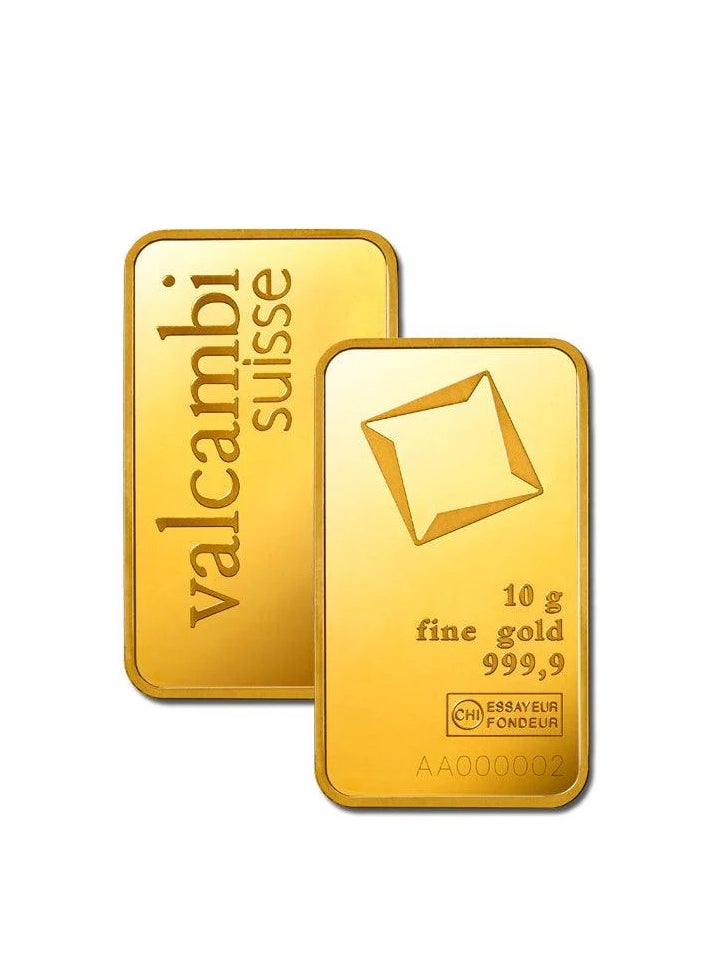 valcambi Valcambi Suisse 10g Pure 999.9 Fine Gold Bar 24KT - 10 Grams  - Image 3