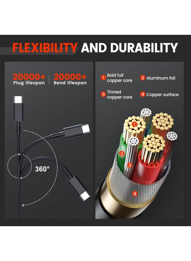 OMAKSS 65W 45W USB C Charger for Lenovo ThinkPad Yoga HP Chromebook Power Supply for Dell Latitude XPS Huawei Laptop PC Type C Charger Adapter for MacBook Pro Air Asus Acer Samsung Google - Image 5