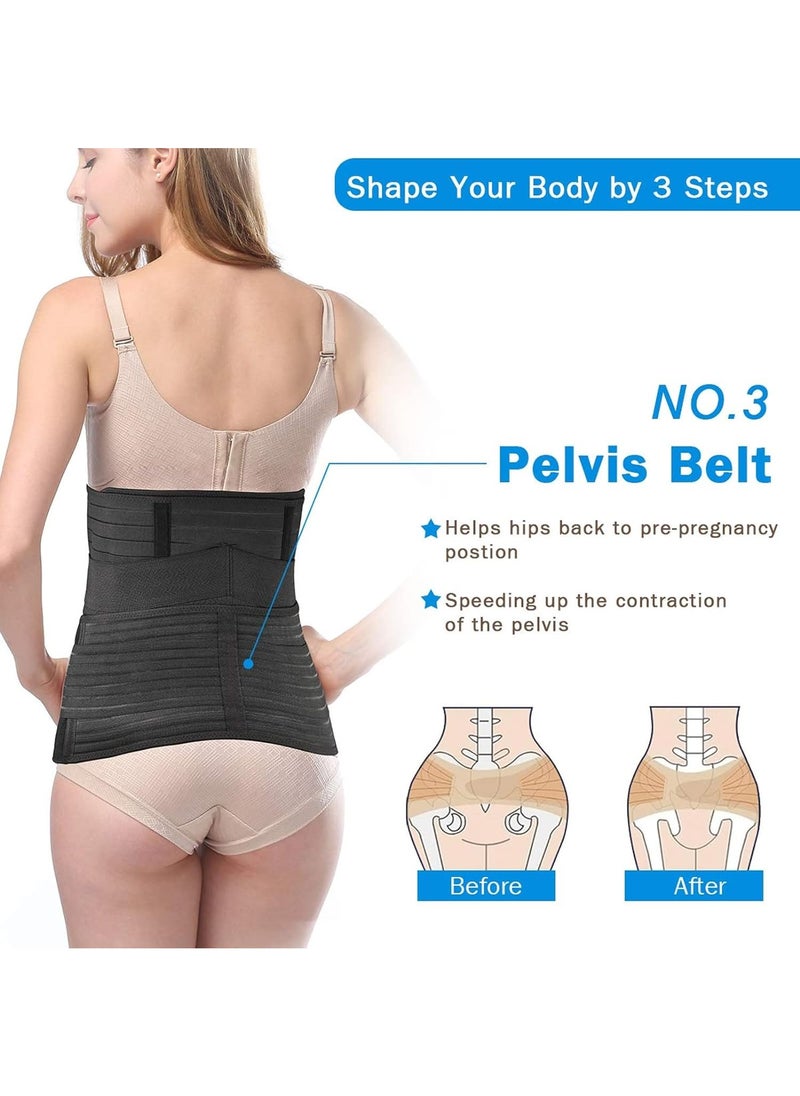 DubaiGallery - 3 in 1 Postpartum Belly Support Recovery Wrap - Belly Band For Postnatal, Pregnancy, Maternity - Girdles For Women Body Shaper - Tummy Bandit Waist Shapewear Belt - Image 1