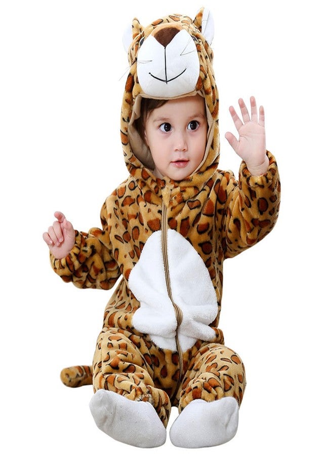 CuteOn Toddler Halloween Costume Onesie Cosplay Romper Christmas Infants Baby Costume Leopard 18-24 Months - Image 2
