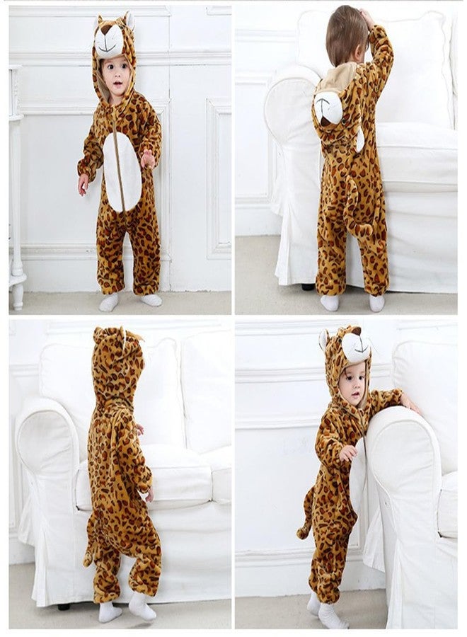 CuteOn Toddler Halloween Costume Onesie Cosplay Romper Christmas Infants Baby Costume Leopard 18-24 Months - Image 3