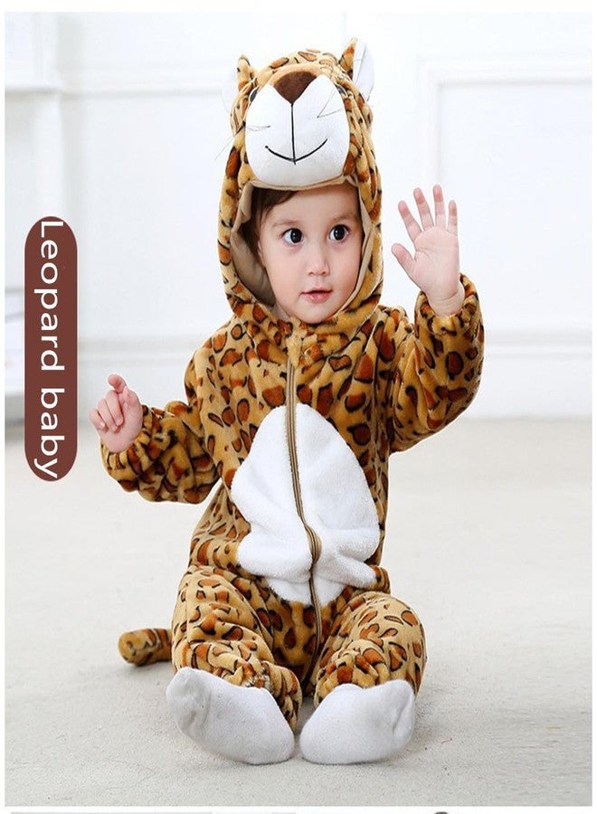 CuteOn Toddler Halloween Costume Onesie Cosplay Romper Christmas Infants Baby Costume Leopard 18-24 Months - Image 4