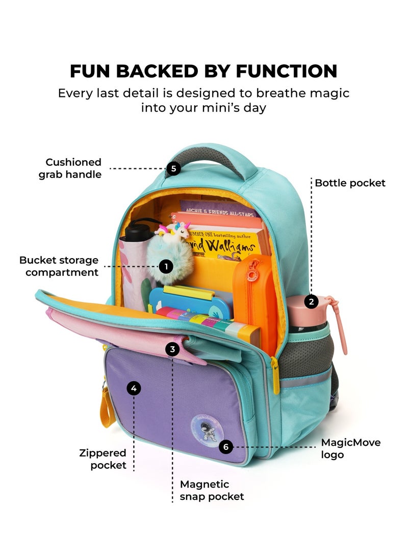 Mokobara Mokobara The Cheddar Backpack - Lightweight Water-Resistant School Backpack for Kids (6-8 Year) with Magicmove Logo and Reflective Stripe Ideal for School, Travel, and Outdoor Adventures (Multicolor)  - Image 5