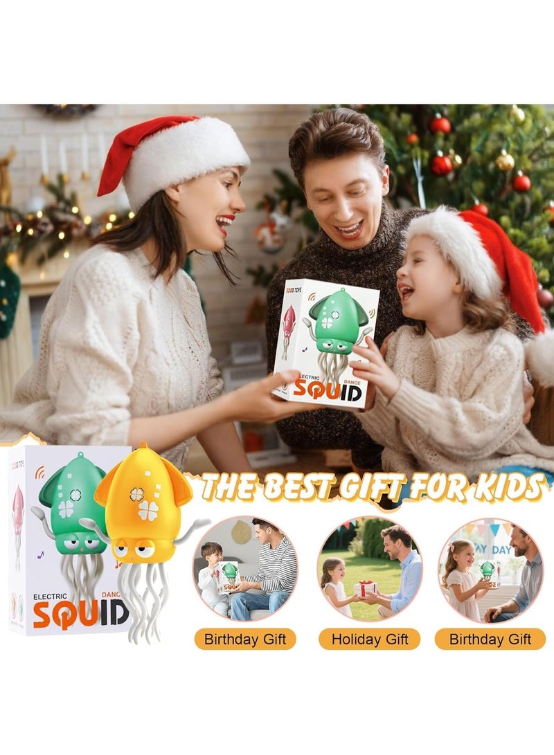 ST ZONE Squid Dance Electric Dancing Octopus Toy with LED Light & Music, Smart Crawling Baby Toy with Automatic Evasion, Fishing Rod & Tentacle Moves, Fun Tummy Time Toy for Kids & Toddlers - Image 4