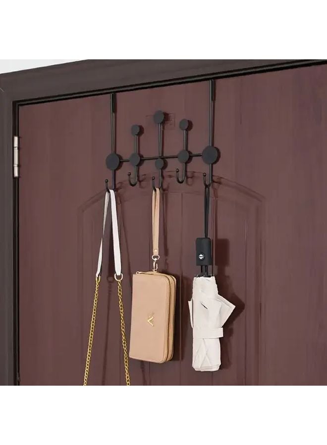 Golden Wall Mount Coat Hooks No Drill Folding Hanger Over The Door Storage - Image 5