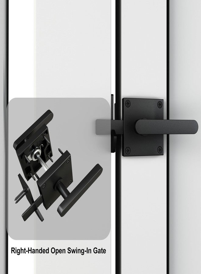 Sdstone Double Side Gate Latch，Heavy Duty Swinging Door Latch Gate Hardware for Wooden Fence,Gate Hardware for Right Inswing Outdoor Wooden Gates, Pool Gate, Backyard, Garden - Image 4