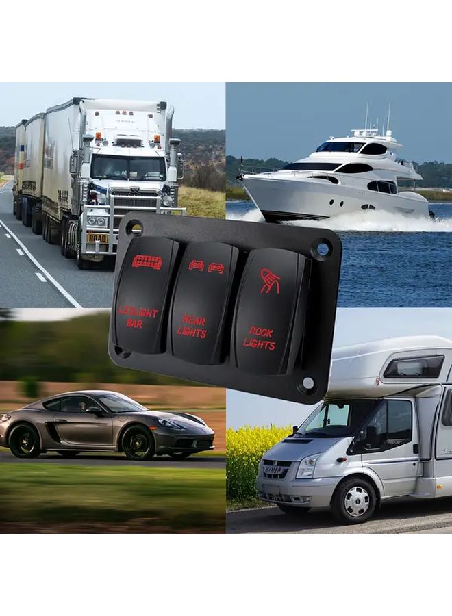 Green 2 Digits Rocker Switch Panel LED Light Bar Rear Lights 12 24V DC 5Pin ON Off Toggle Switch Panel for Cars ATVs UTVs - Image 5