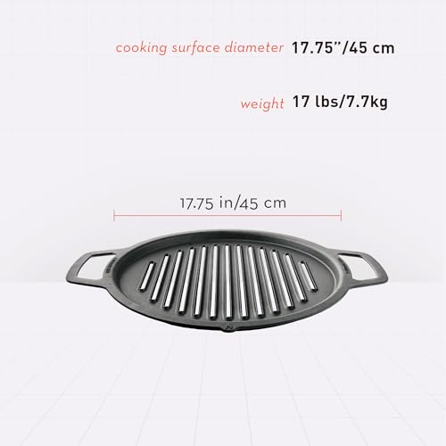 Solo Stove Large Cast Iron Grill Top, Cookware for Bonfire and Yukon fire pit, Fireplace accessory, Cooking surface: 17.75", Weight: 17 lbs - Image 2