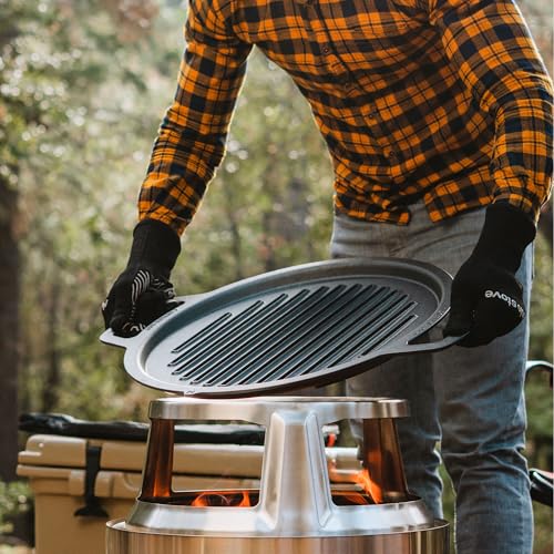 Solo Stove Large Cast Iron Grill Top, Cookware for Bonfire and Yukon fire pit, Fireplace accessory, Cooking surface: 17.75", Weight: 17 lbs - Image 5