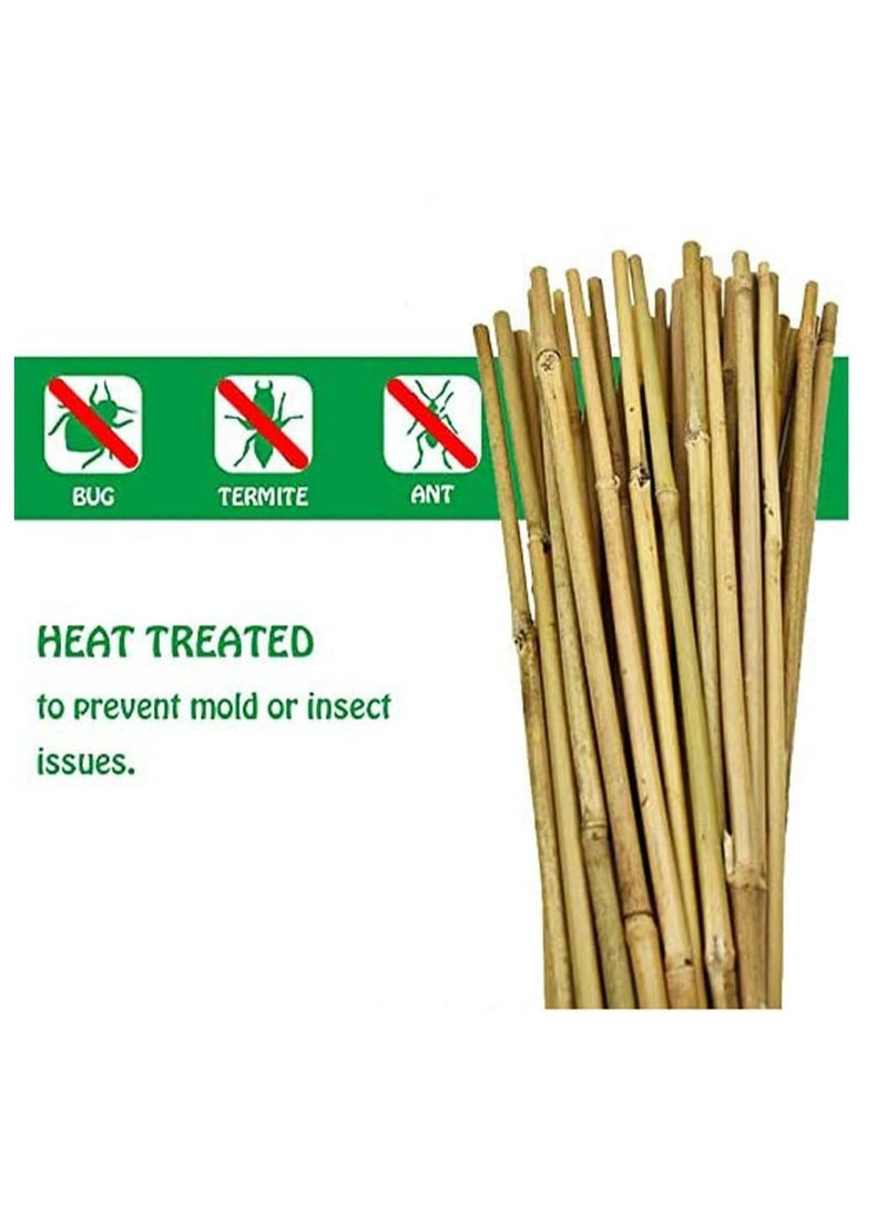 Generic - FFD 5pcs Natural Bamboo Poles Bamboo Stake for Plant Support 120 cm Bamboo Garden Poles Strong Gardening Sticks Bamboo Poles for Indoors or Outdoors - Image 1