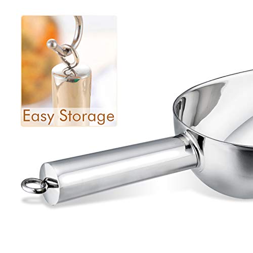 P&P CHEF Food Ice Scoop, Stainless Steel Scoop, Metal Candy Popcorn Flour Utility Scooper for Wedding Party Bar Kitchen Bath, Heavy Duty & Dishwasher Safe, (24oz, 1Pc) - Image 2