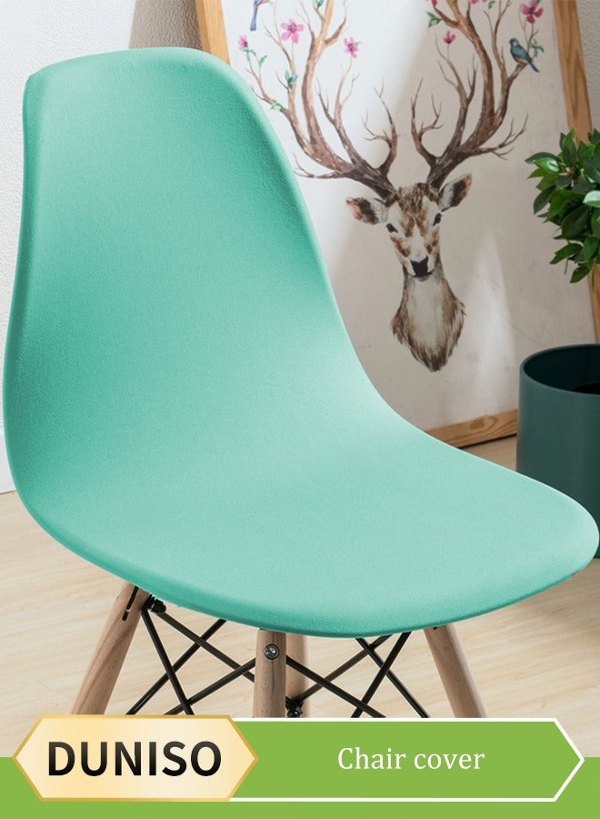DUNISO ﻿ Chair Covers Elastic Chair Cover Solid Color Universal Chair Cover Wrinkle Resistant Soft Chair Protection Setable For Restaurants Hotels Banquets （cyan） - Image 1