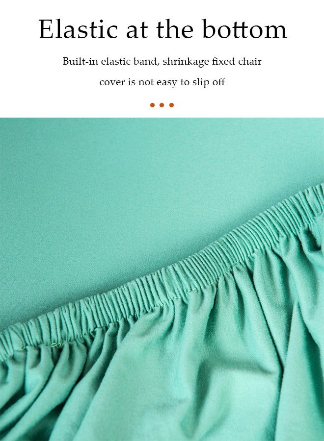 DUNISO ﻿ Chair Covers Elastic Chair Cover Solid Color Universal Chair Cover Wrinkle Resistant Soft Chair Protection Setable For Restaurants Hotels Banquets （cyan） - Image 5