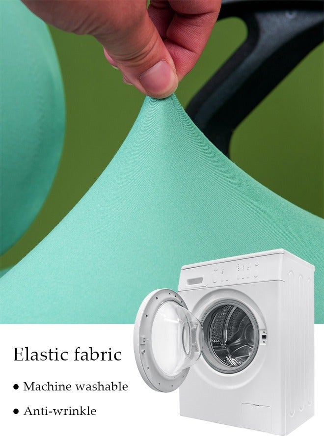 DUNISO ﻿ Chair Covers Elastic Chair Cover Solid Color Universal Chair Cover Wrinkle Resistant Soft Chair Protection Setable For Restaurants Hotels Banquets （cyan） - Image 3