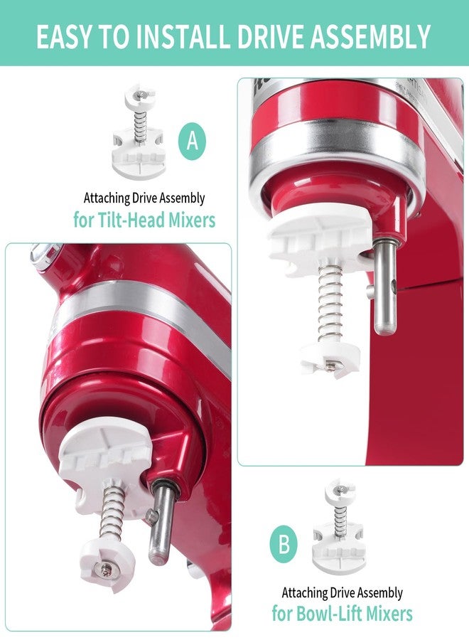 ملحق صنع الآيس كريم متوافق مع خلاطات KitchenAid سعة 4.5/5/6/7 كوارت، يصنع 2 كوارت من الآيس كريم، متوافق مع ملحق صنع الآيس كريم من KitchenAid، آمن للغسل في غسالة الأطباق (لا يناسب الخلاطات سعة 3.5 كوارت). - Image 4