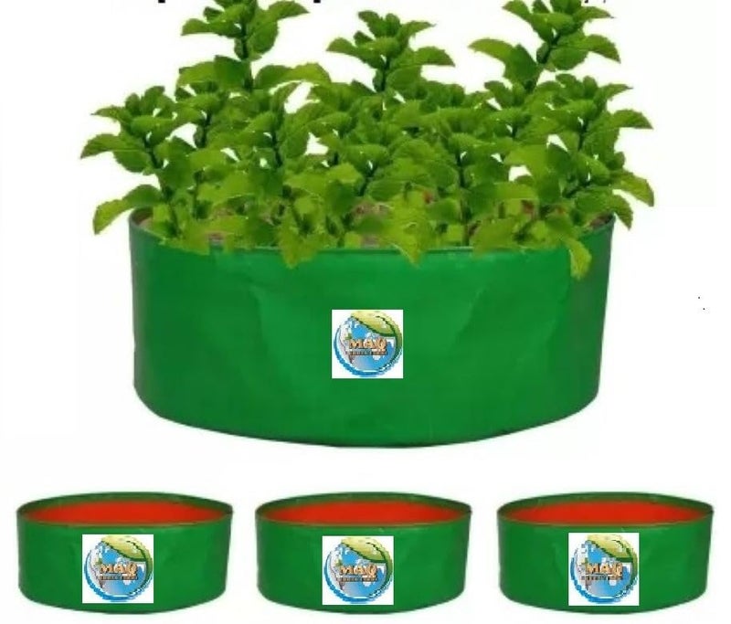 MASHKI HDPE Grow Bags for Terrace Gardening, Ideal for Growing Vegetable Plants Like Spinach and Palak. (Size 10x6 inch 5nos) - Image 1