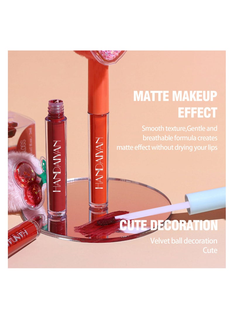 Handaiyan Lipstick Matte Liquid Lipsticks 3 Pcs Makeup For Women Velvet Long Lasting Waterproof Highly Pigmented Colour Quick-Drying, Smudge-Proof, Nourishes, Conditions,Ultra Soft Moisturizes - Image 3