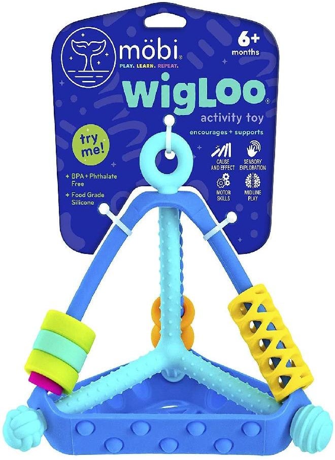 MOBi MOBI WIGLOO Baby Sensory Toys from Infants to Toddlers - Baby Toys for Hand Eye Coordination and Developmental Brain Function - Food Grade Silicone - 6 Month Old Baby Toys - Teething Toy  - Image 1