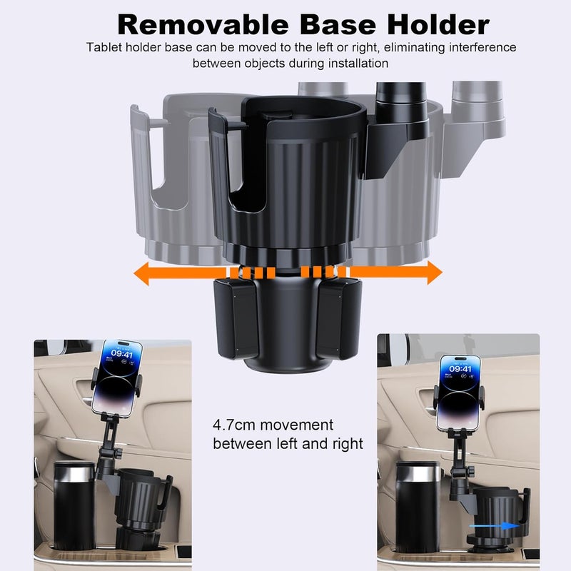 Peastrex Cup Holder Phone Holder for Car with 360° Long Arm for 4 to 7in Smartphones - Image 5