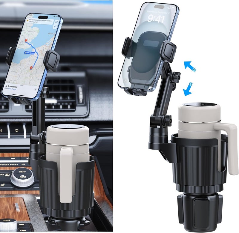 Peastrex Cup Holder Phone Holder for Car with 360° Long Arm for 4 to 7in Smartphones - Image 1
