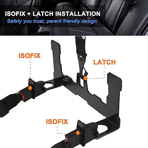 HOZHEM Car ISOFIX Mount Bracket Child Safety Seat Mount Bracket Universal Car Seat Latch Bracket for ISOFIX Interface Restraint Anchor Mounting Kit - Image 3