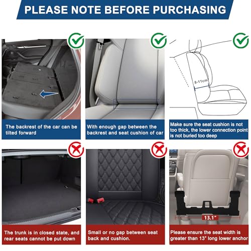 HOZHEM Car ISOFIX Mount Bracket Child Safety Seat Mount Bracket Universal Car Seat Latch Bracket for ISOFIX Interface Restraint Anchor Mounting Kit - Image 5