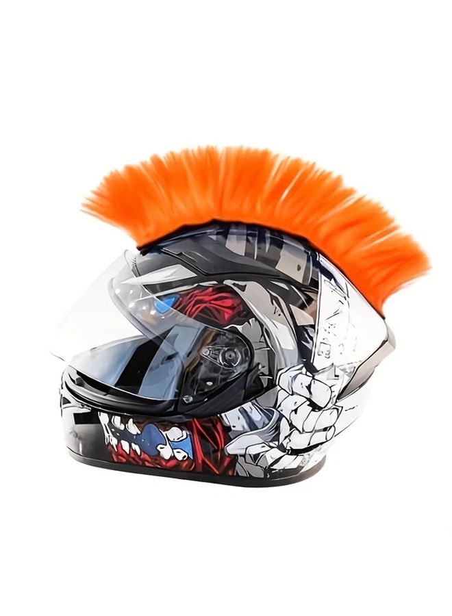 Red Mohawk Wig For Motorcycle Helmet Bicycle Ski Snowboard Cosplay Costume Halloween - Image 5