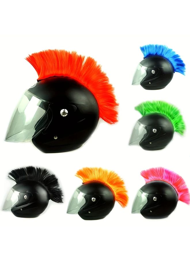 Red Mohawk Wig For Motorcycle Helmet Bicycle Ski Snowboard Cosplay Costume Halloween - Image 4