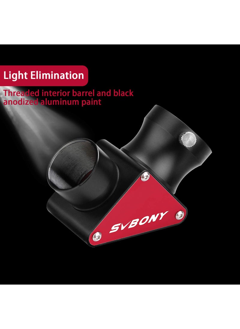 SVBONY SVBONY SV188P Dielectric Mirror Star Diagonal, 90 Degree Mirror Diagonal, 99% Reflectivity Dielectric Coatings with Brass Compression Rings (1.25 inch)  - Image 4
